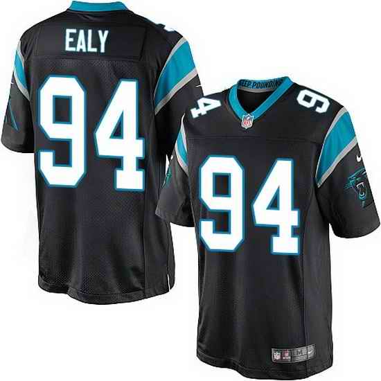 Nike Panthers #94 Kony Ealy Black Team Color Mens Stitched NFL Elite Jersey